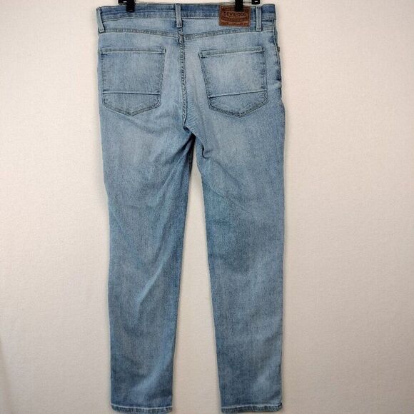 Devil Dog Jeans Mens Size 32x32 Blue Taper Sanforized Stretch Light Wash DD1001 - Picture 7 of 16
